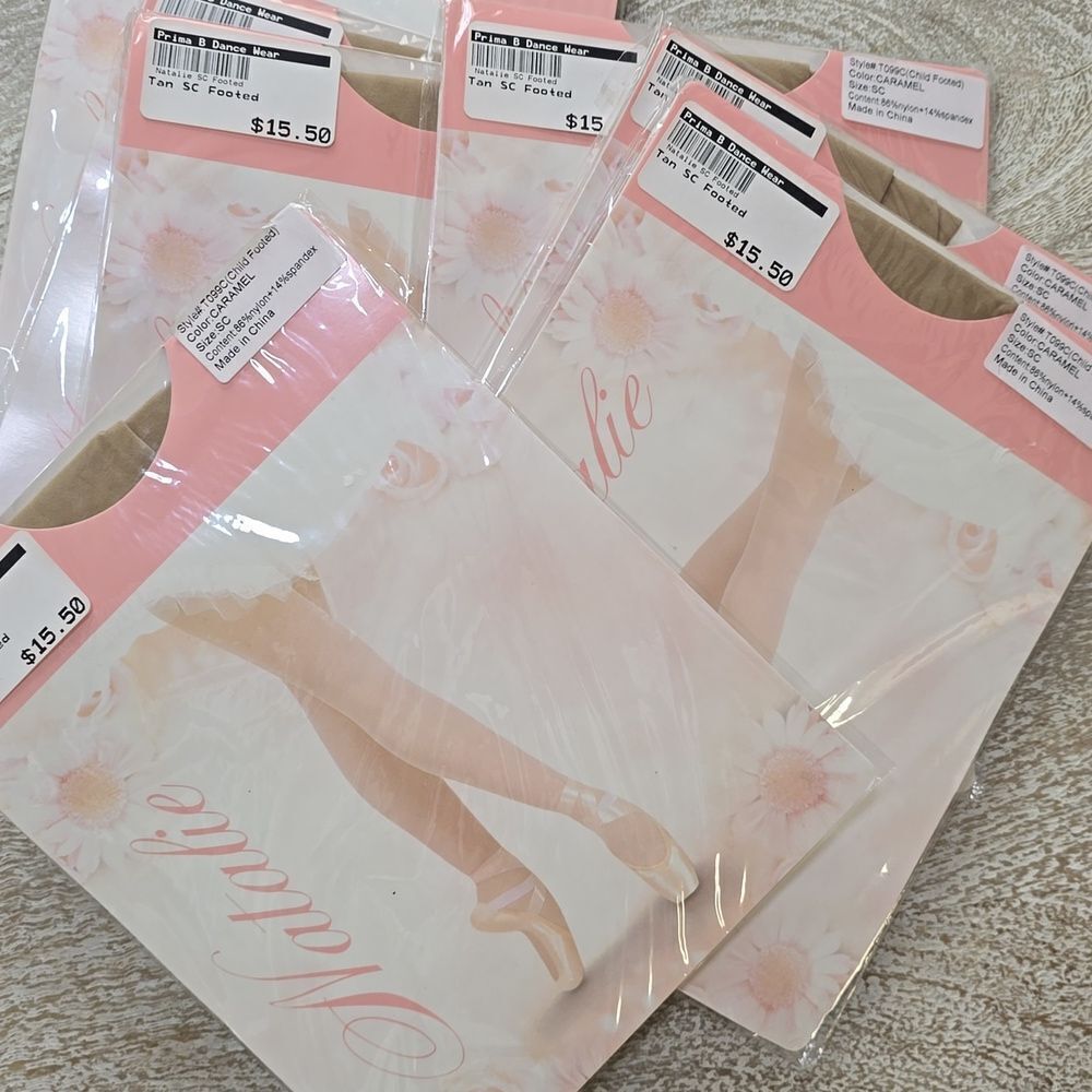 Natalie Kids Footed Ballet Dance Tights - Picture 4 of 9